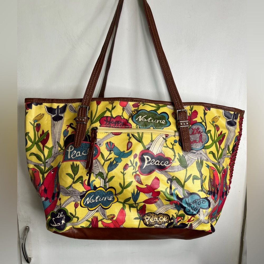 Sakroots Artist Circle Peace Large Tote Bag - Picture 3 of 4